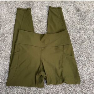 Olive Green Old Navy High-Waisted Leggings